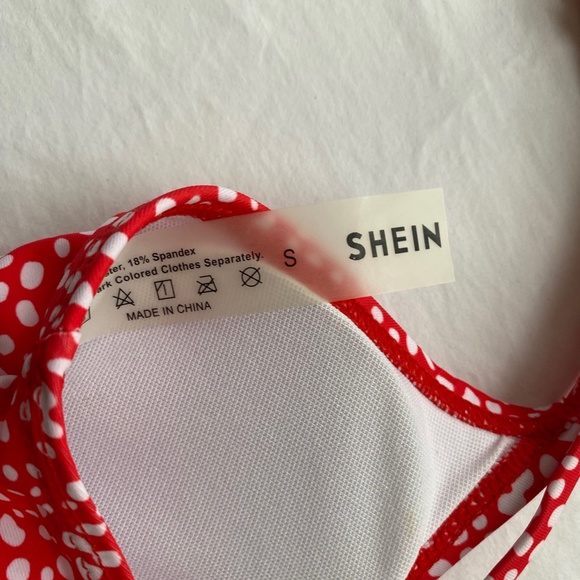 Polka Dot Shein Swim Top - Picture 3 of 3